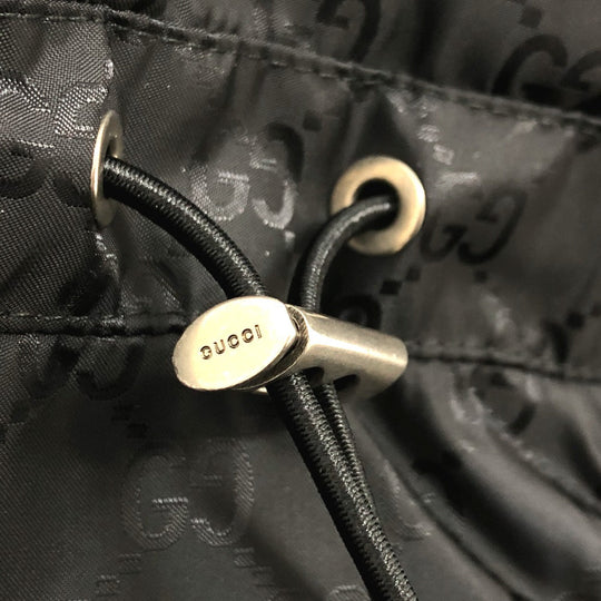 GUCCI Down jacket 452434 Nylon, Down black GG nylon emblem mens 44 Used Authentic