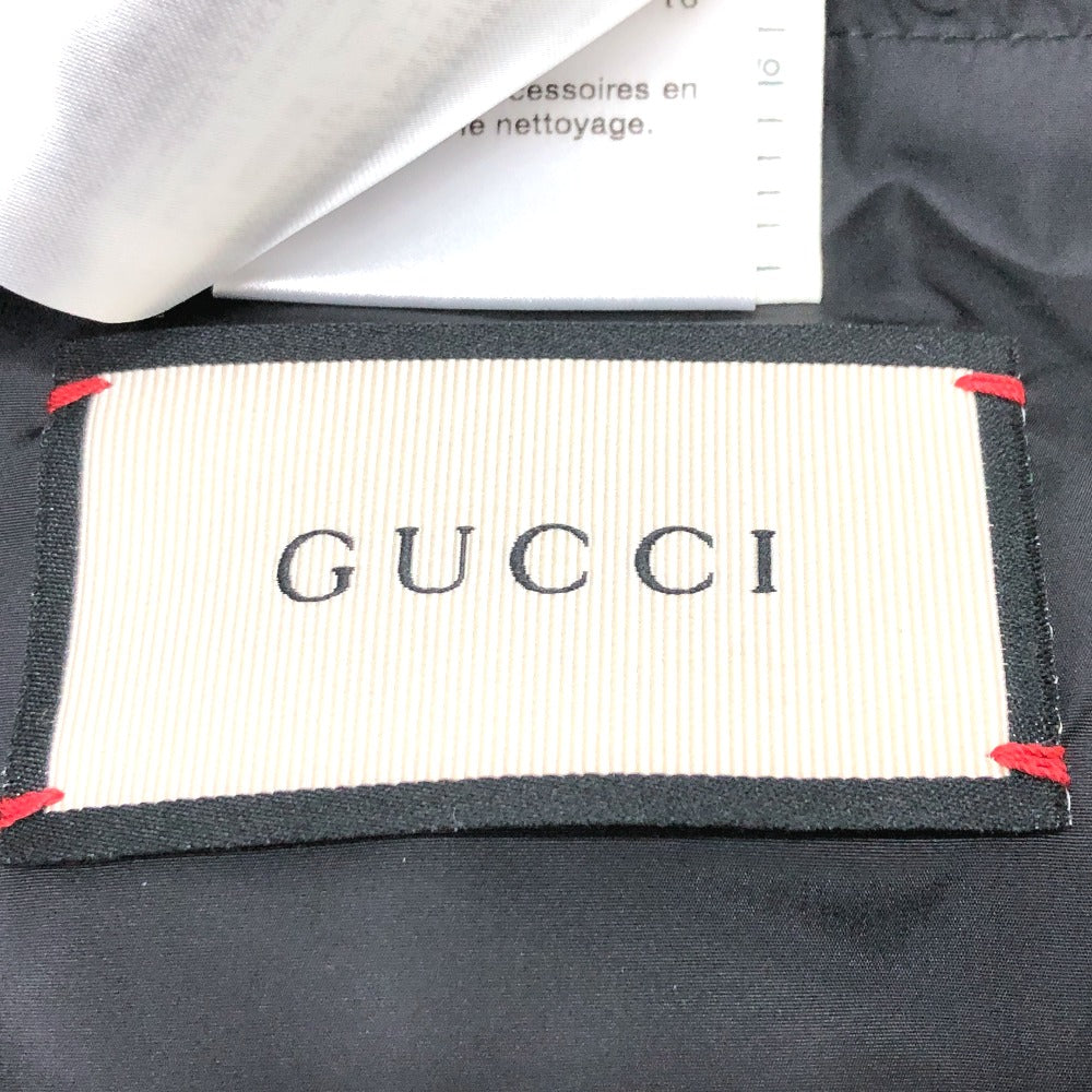 GUCCI Down jacket 452434 Nylon, Down black GG nylon emblem mens 44 Used Authentic