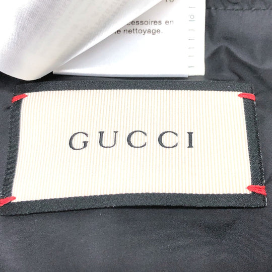 GUCCI Down jacket 452434 Nylon, Down black GG nylon emblem mens 44 Used Authentic