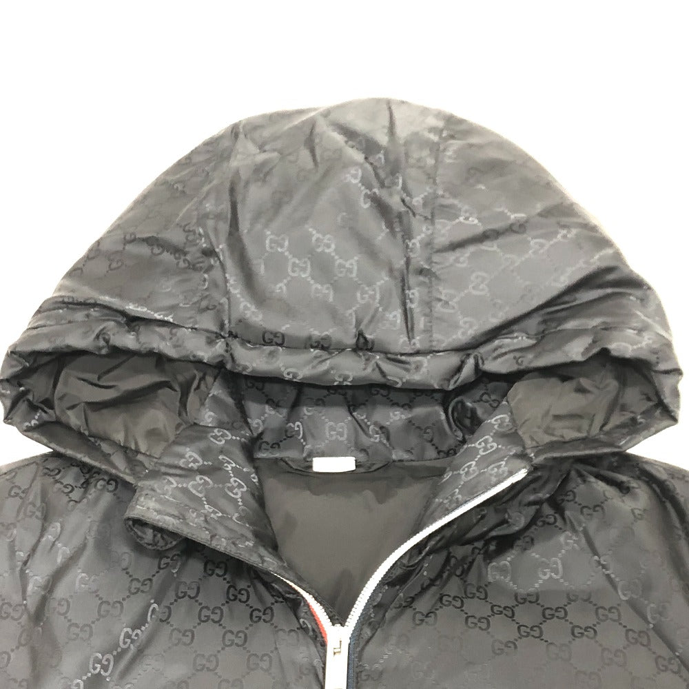 GUCCI Down jacket 452434 Nylon, Down black GG nylon emblem mens 44 Used Authentic