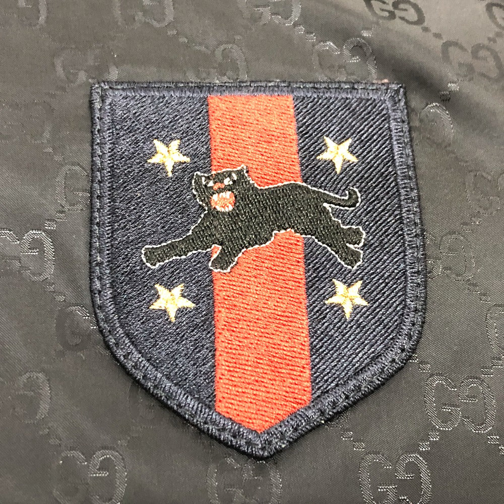 GUCCI Down jacket 452434 Nylon, Down black GG nylon emblem mens 44 Used Authentic