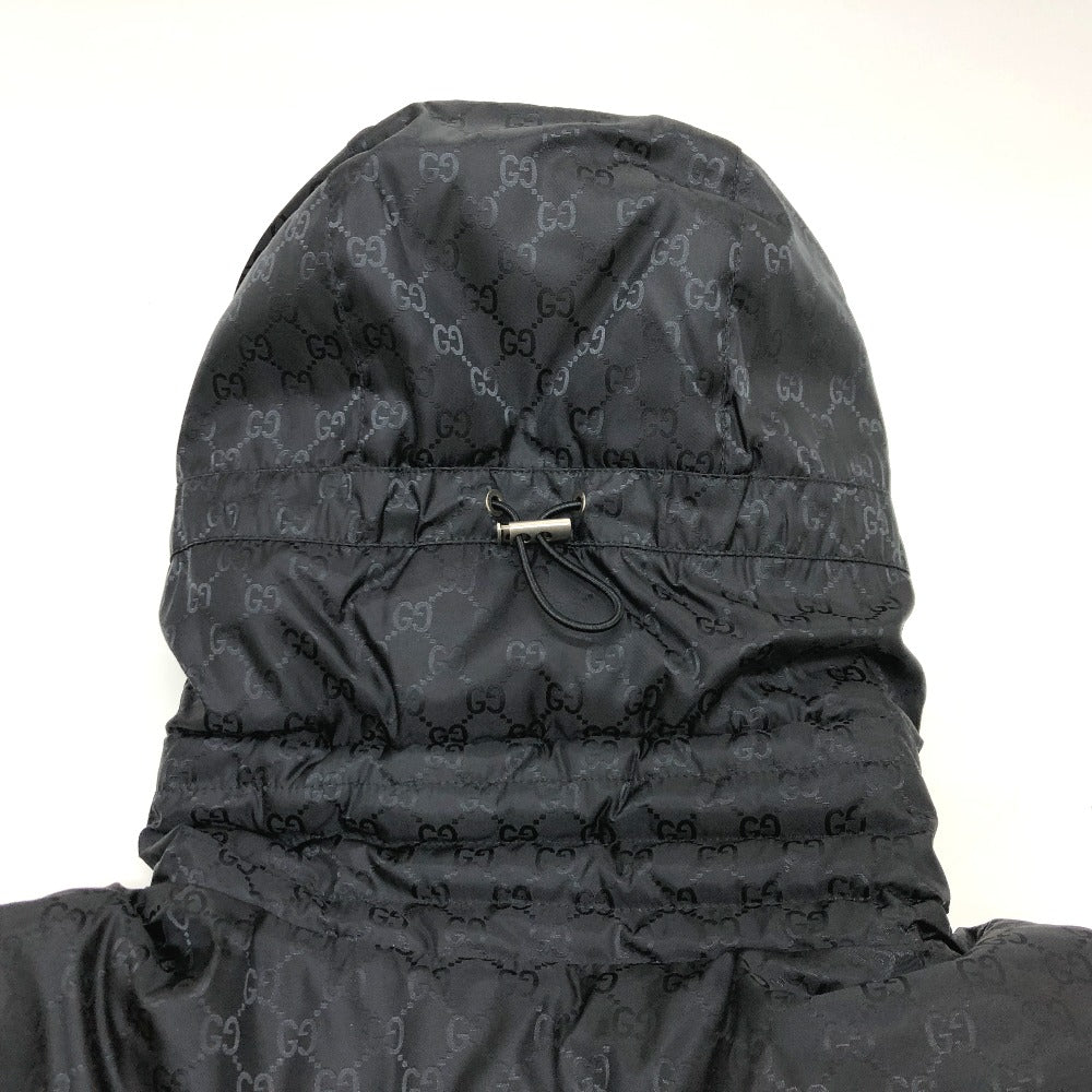 GUCCI Down jacket 452434 Nylon, Down black GG nylon emblem mens 44 Used Authentic