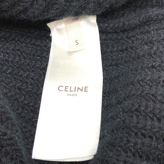 CELINE knit 2A19R205O Wool, Angora black logo Eddy period mens S Used Authentic