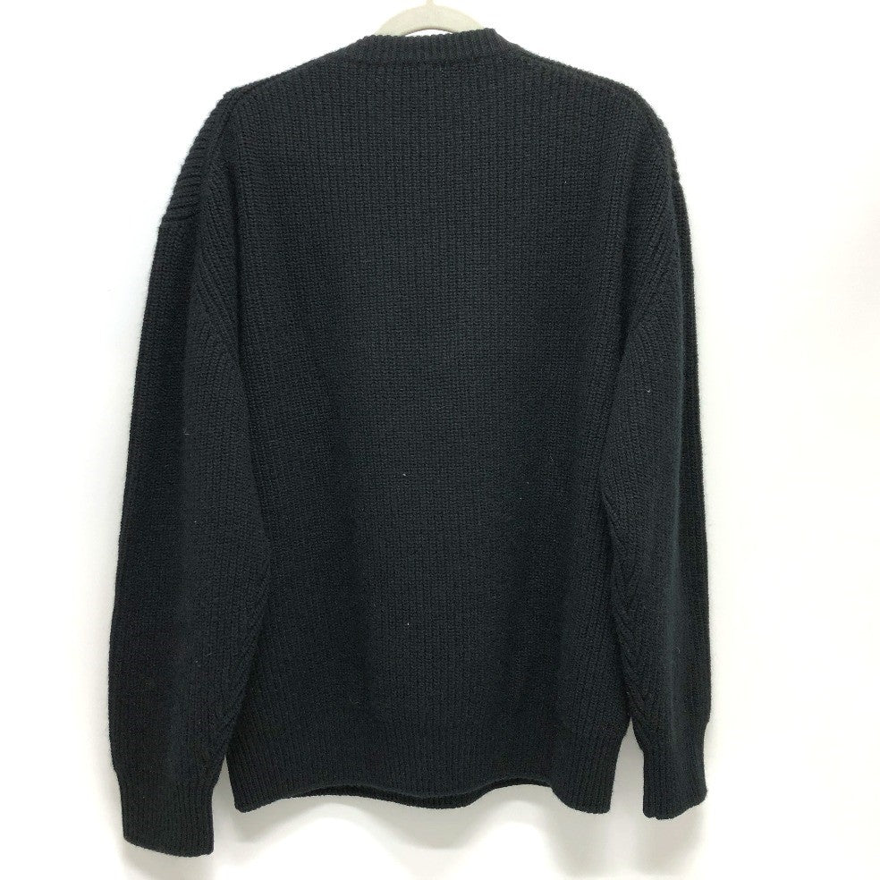 CELINE knit 2A19R205O Wool, Angora black logo Eddy period mens S Used Authentic