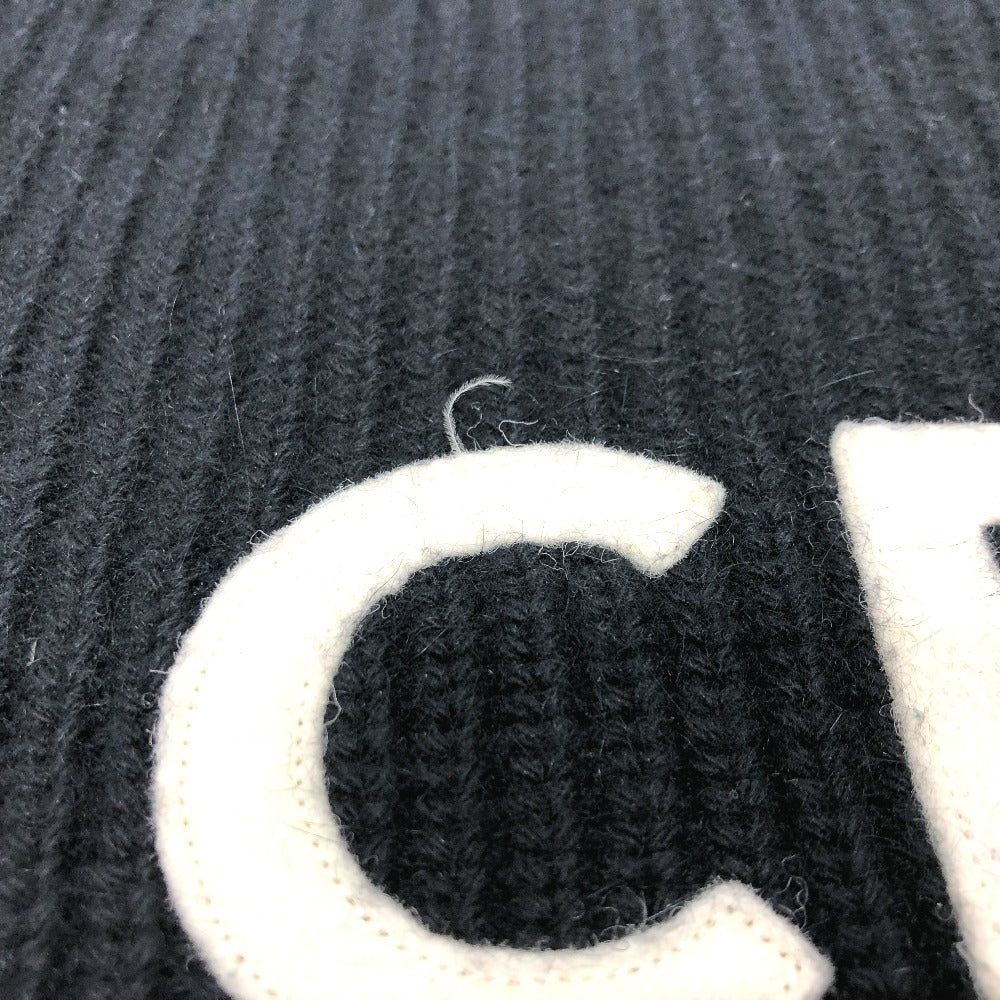 CELINE knit 2A19R205O Wool, Angora black logo Eddy period mens S Used Authentic