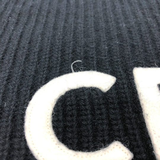 CELINE knit 2A19R205O Wool, Angora black logo Eddy period mens S Used Authentic