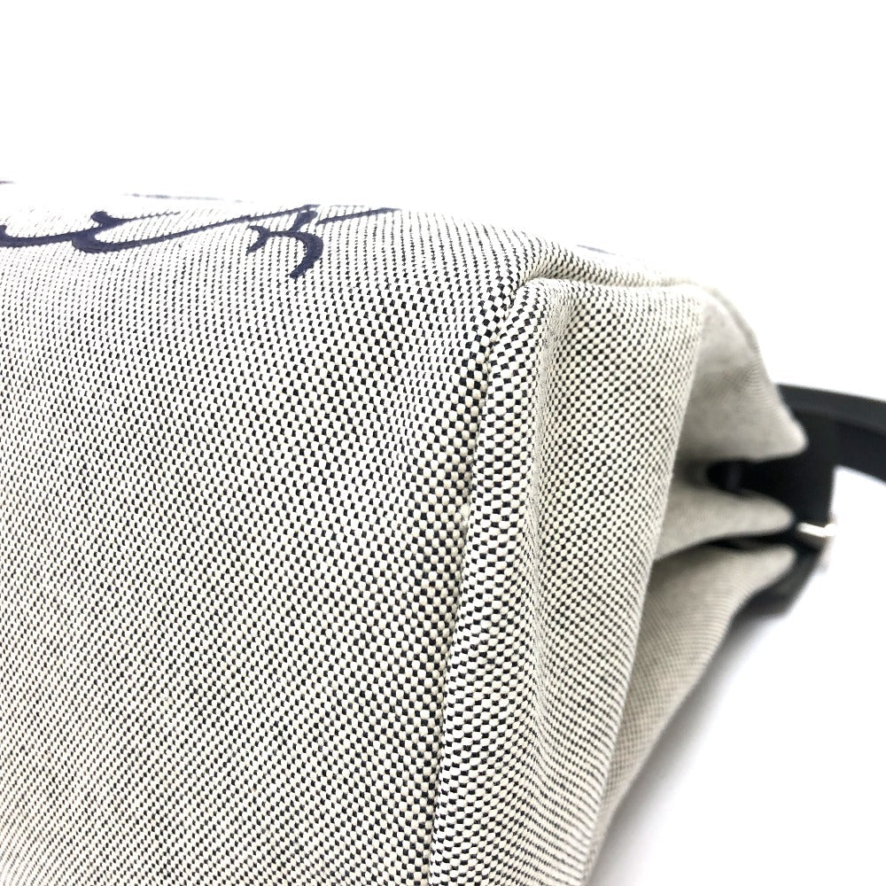 HERMES Shoulder Bag Toile H, Leather Navy Herbag Zip MM Pegasus pop Women Used Authentic