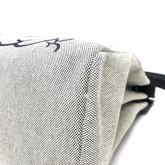 HERMES Shoulder Bag Toile H, Leather Navy Herbag Zip MM Pegasus pop Women Used Authentic