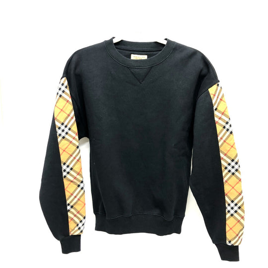 BURBERRY sweat 8008215 cotton black check trainer Women XXS Used Authentic