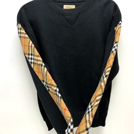BURBERRY sweat 8008215 cotton black check trainer Women XXS Used Authentic