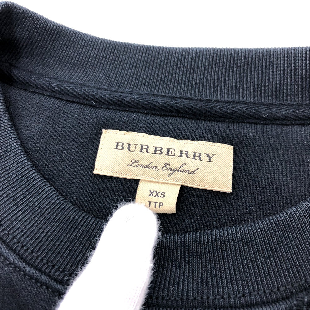 BURBERRY sweat 8008215 cotton black check trainer Women XXS Used Authentic