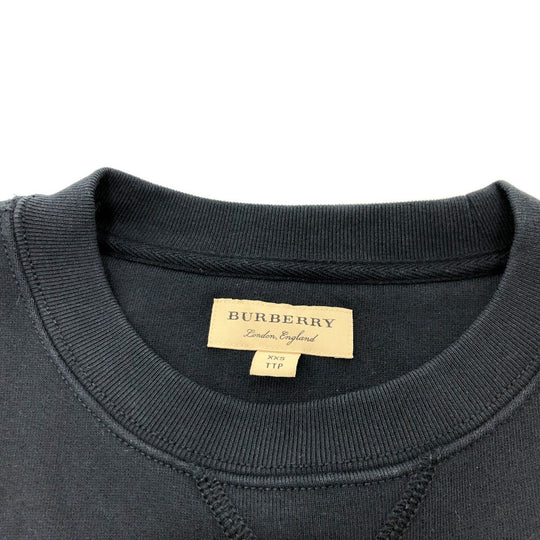 BURBERRY sweat 8008215 cotton black check trainer Women XXS Used Authentic