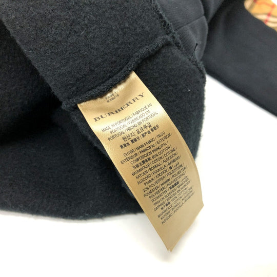 BURBERRY sweat 8008215 cotton black check trainer Women XXS Used Authentic
