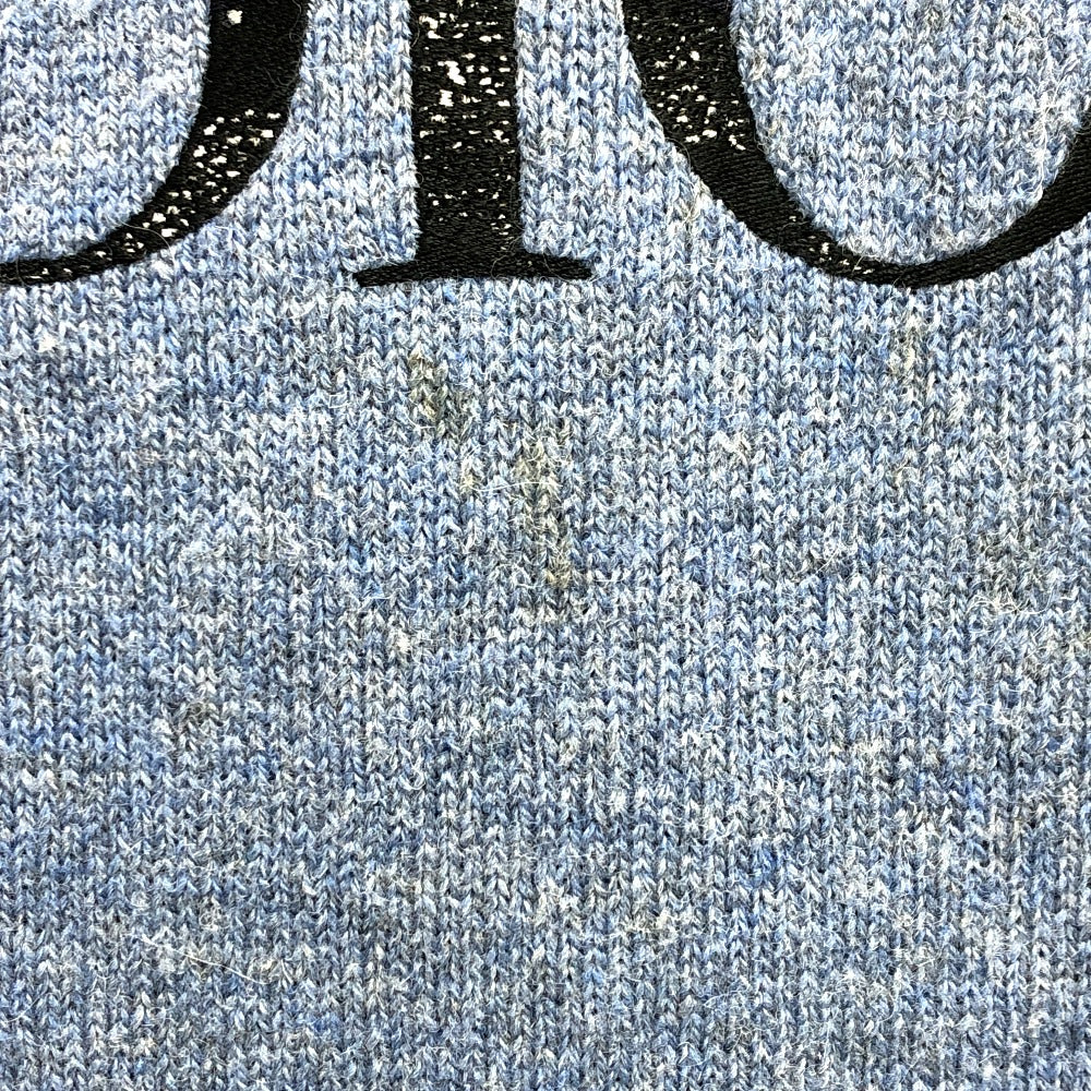 Dior sweater 143M657AT296 wool blue logo Peter Doig mens M Used Authentic