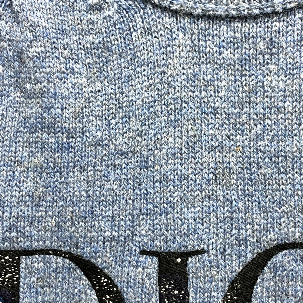 Dior sweater 143M657AT296 wool blue logo Peter Doig mens M Used Authentic