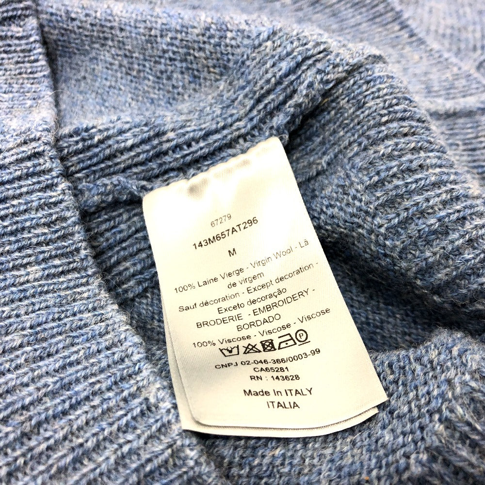 Dior sweater 143M657AT296 wool blue logo Peter Doig mens M Used Authentic