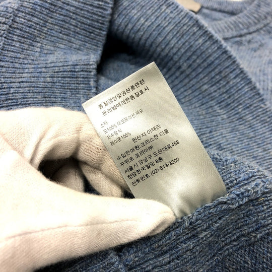 Dior sweater 143M657AT296 wool blue logo Peter Doig mens M Used Authentic