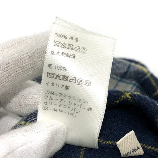 CELINE Long sleeve shirt 2C555198O wool Navy check 41