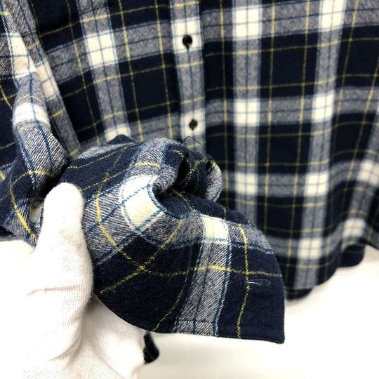CELINE Long sleeve shirt 2C555198O wool Navy check 41