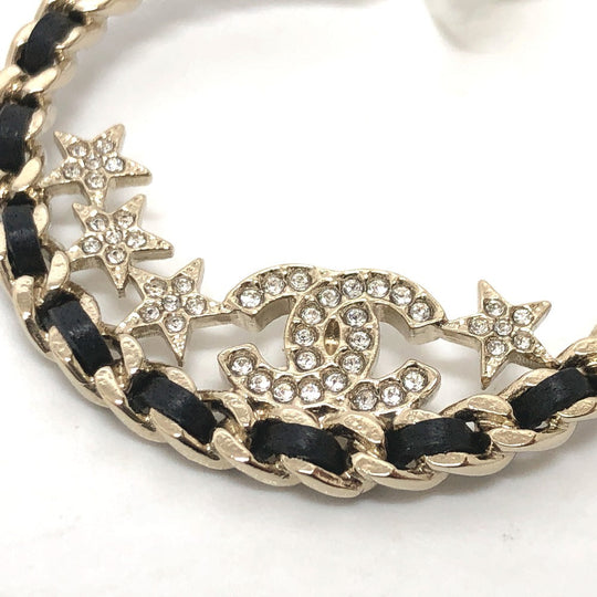 CHANEL Pierce B23C metal gold Star COCO Mark hoop Women Used Authentic