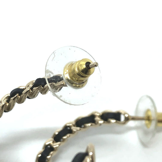 CHANEL Pierce B23C metal gold Star COCO Mark hoop Women Used Authentic