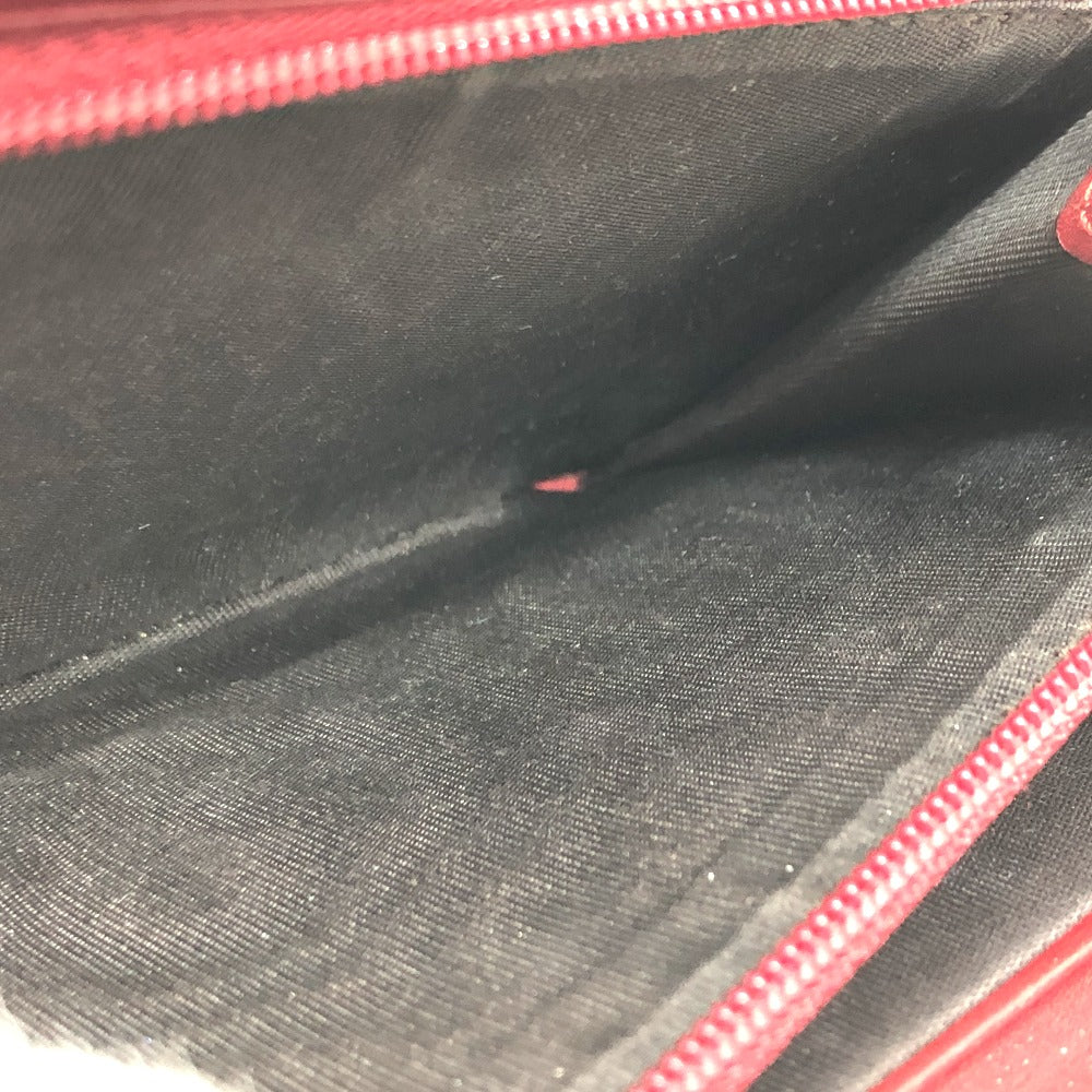 GUCCI Long Wallet Purse 410102 GG Supreme Canvas Red x brown GG Supreme Women Used Authentic