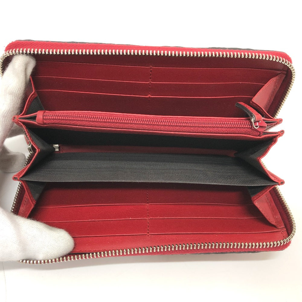 GUCCI Long Wallet Purse 410102 GG Supreme Canvas Red x brown GG Supreme Women Used Authentic