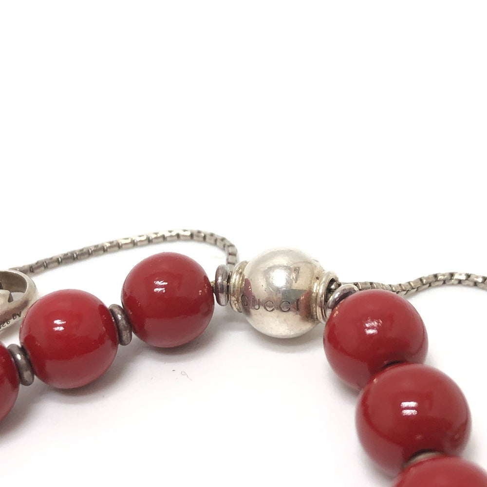 GUCCI bracelet 286673 Wood Red Interlocking G unisex(Unisex) Used Authentic