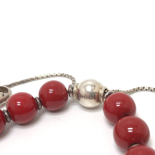 GUCCI bracelet 286673 Wood Red Interlocking G unisex(Unisex) Used Authentic