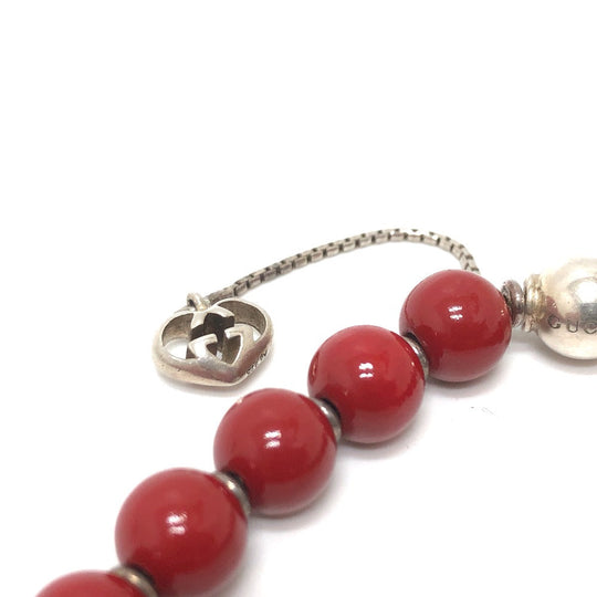 GUCCI bracelet 286673 Wood Red Interlocking G unisex(Unisex) Used Authentic
