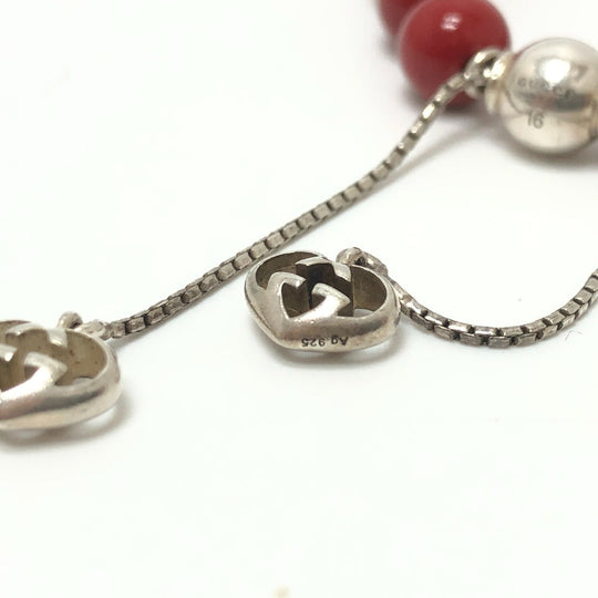 GUCCI bracelet 286673 Wood Red Interlocking G unisex(Unisex) Used Authentic
