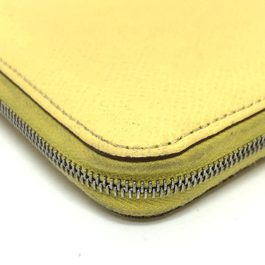 HERMES Folded wallet Epsom Multicolor/Silver Metal Azap compact Women Used Authentic