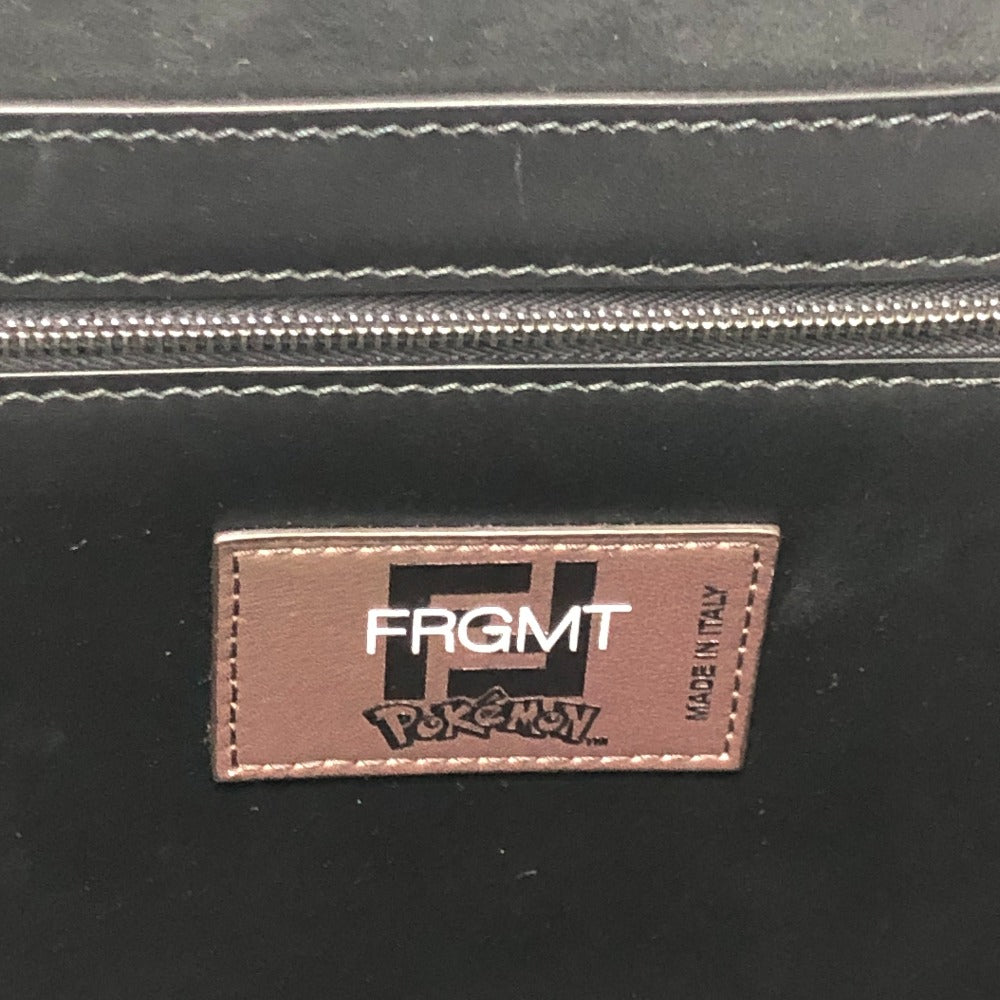 FENDI Tote Bag Canvas / leather Brown Zucca Pokemon Dragonite