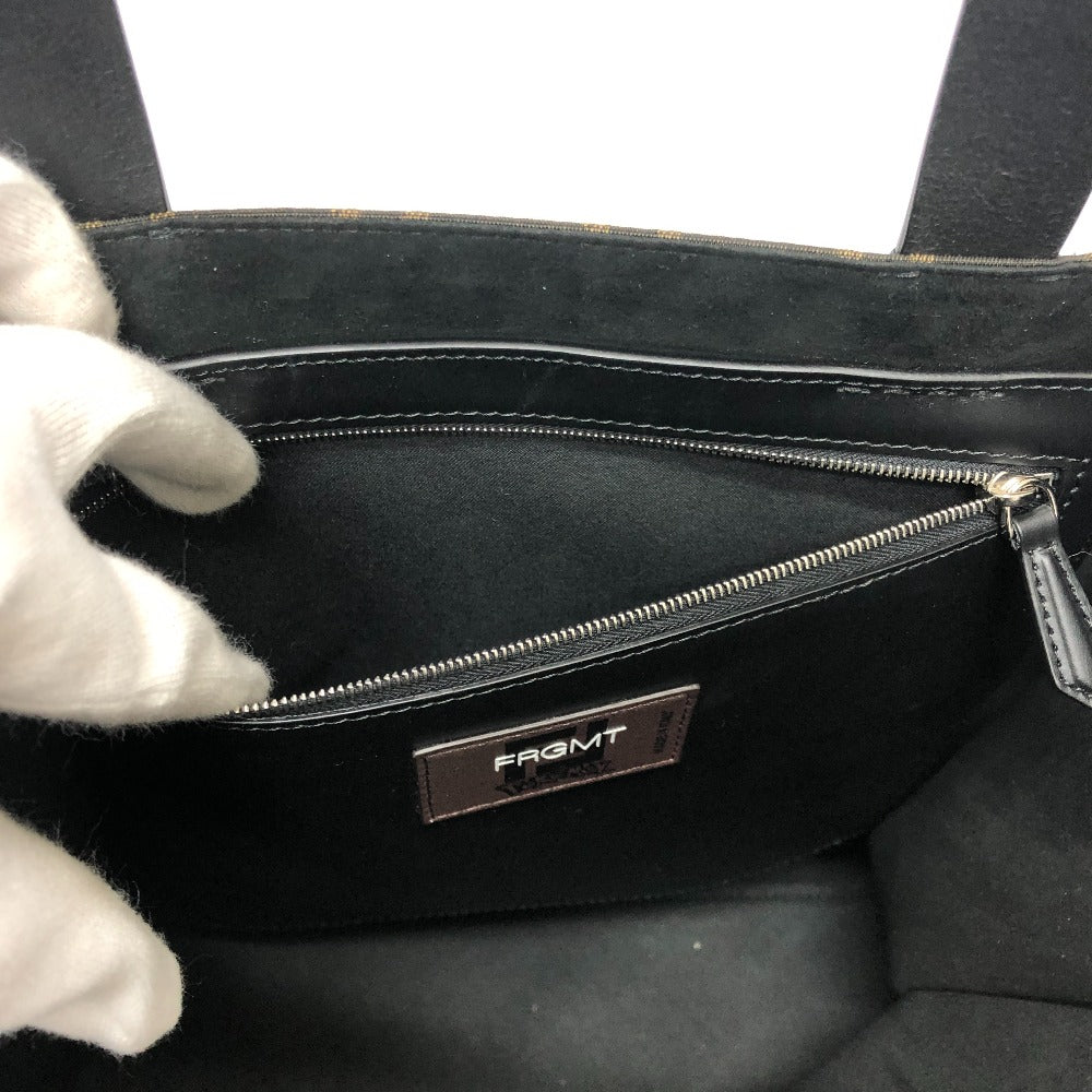FENDI Tote Bag Canvas / leather Brown Zucca Pokemon Dragonite