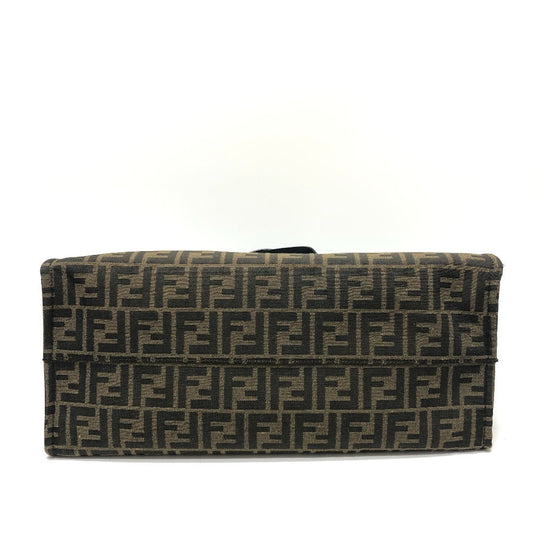 FENDI Tote Bag Canvas / leather Brown Zucca Pokemon Dragonite