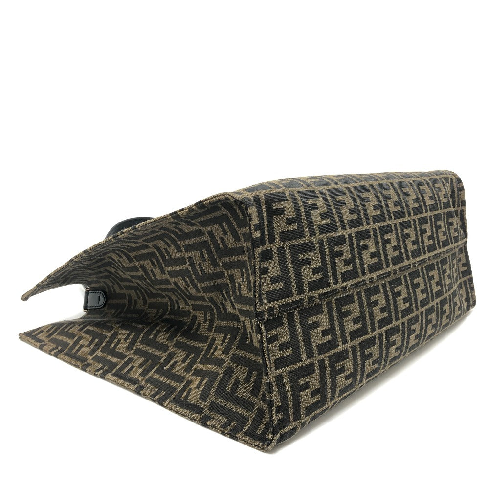 FENDI Tote Bag Canvas / leather Brown Zucca Pokemon Dragonite