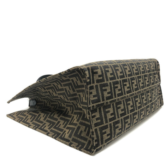 FENDI Tote Bag Canvas / leather Brown Zucca Pokemon Dragonite