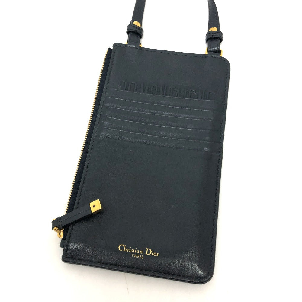 Dior Shoulder Bag canvas Navy Of League Women Used Authentic