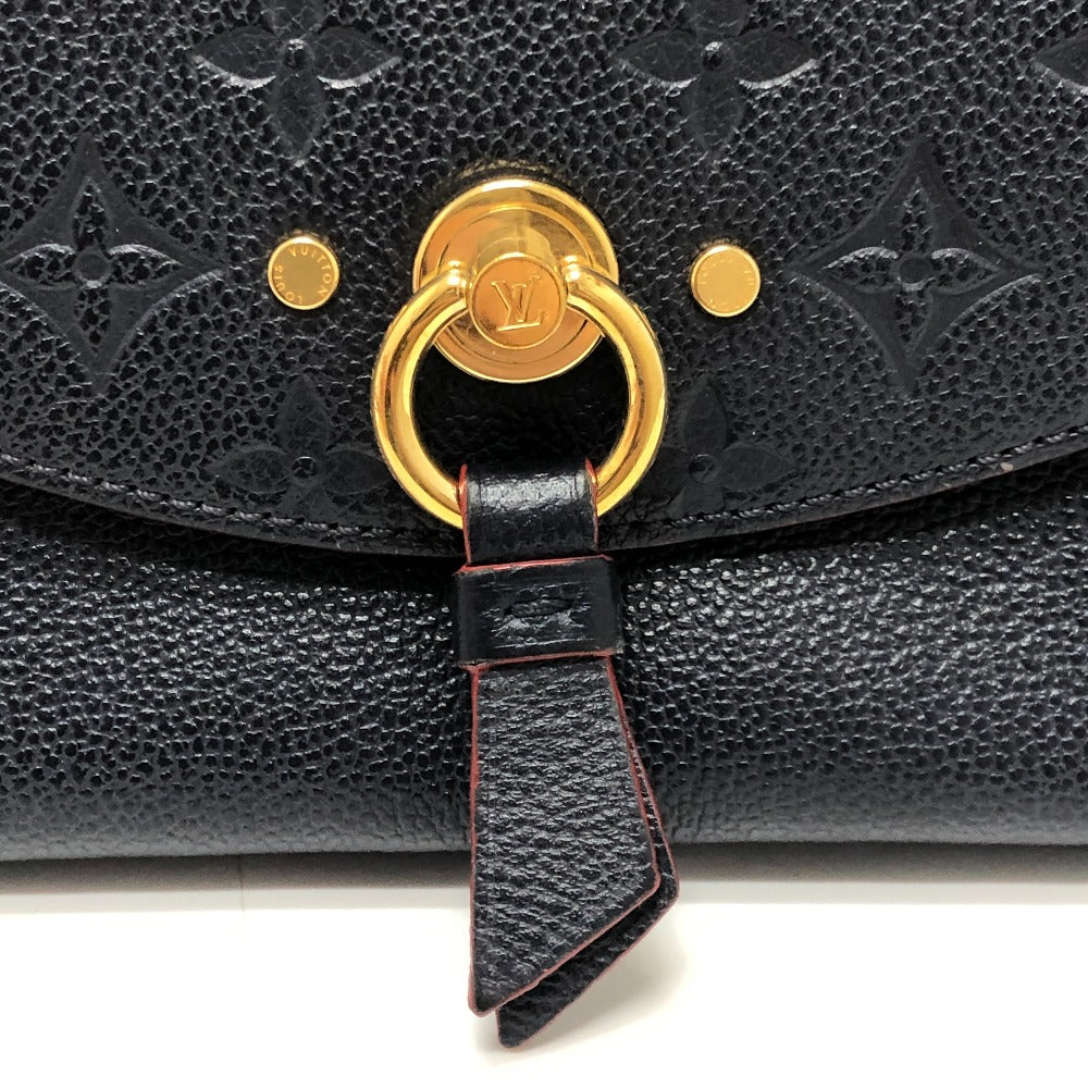 LOUIS VUITTON Shoulder Bag M43781 Monogram Ann Platt Leather Navy Blanche BB Women Secondhand Authentic