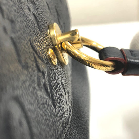 LOUIS VUITTON Shoulder Bag M43781 Monogram Ann Platt Leather Navy Blanche BB Women Secondhand Authentic