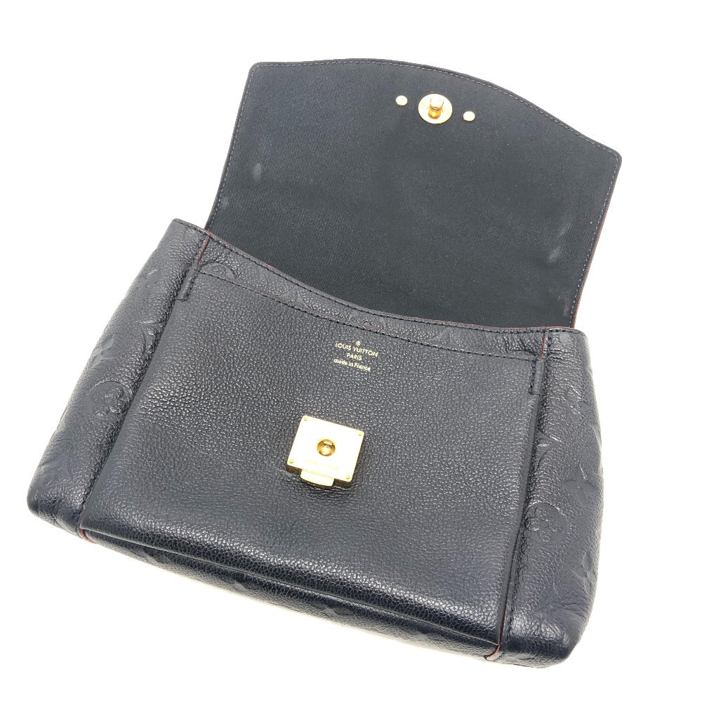 LOUIS VUITTON Shoulder Bag M43781 Monogram Ann Platt Leather Navy Blanche BB Women Secondhand Authentic