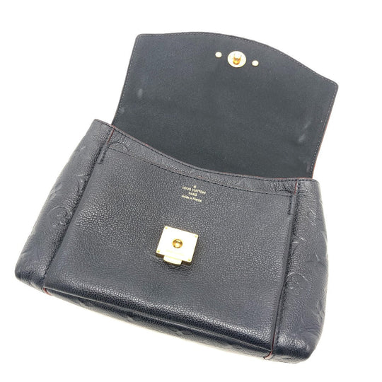 LOUIS VUITTON Shoulder Bag M43781 Monogram Ann Platt Leather Navy Blanche BB Women Secondhand Authentic