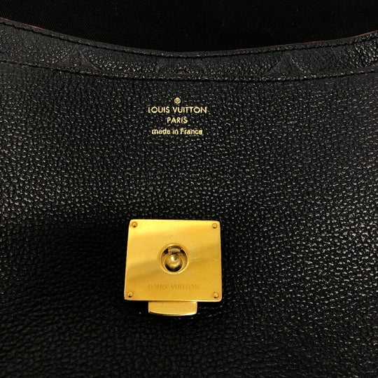 LOUIS VUITTON Shoulder Bag M43781 Monogram Ann Platt Leather Navy Blanche BB Women Secondhand Authentic