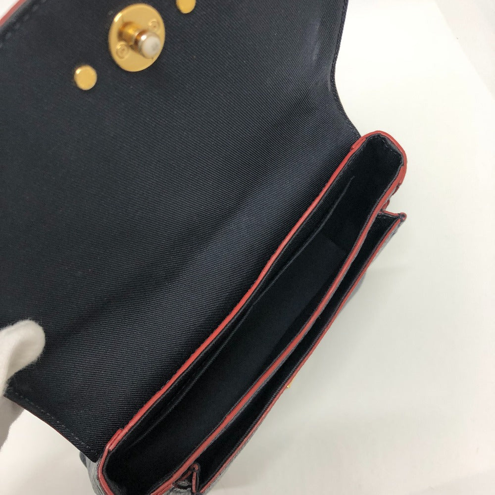 LOUIS VUITTON Shoulder Bag M43781 Monogram Ann Platt Leather Navy Blanche BB Women Secondhand Authentic