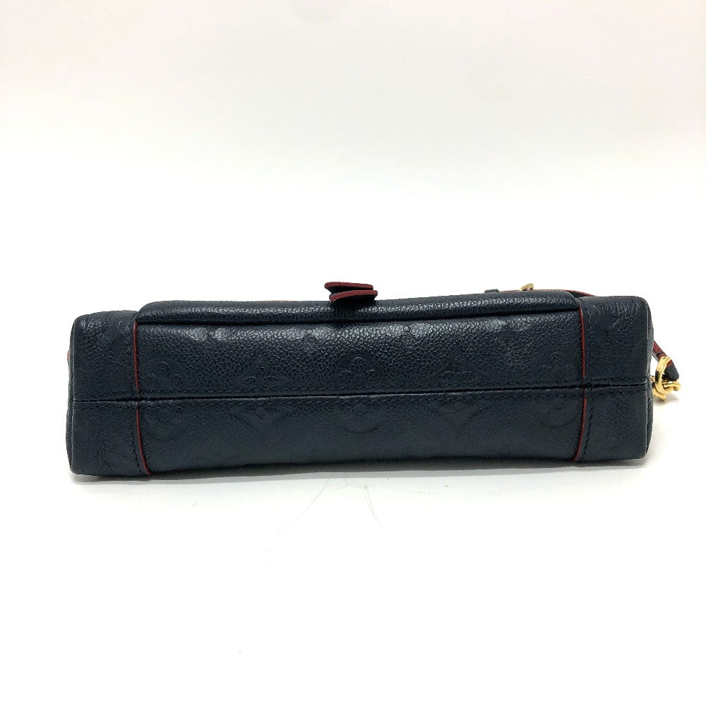 LOUIS VUITTON Shoulder Bag M43781 Monogram Ann Platt Leather Navy Blanche BB Women Secondhand Authentic