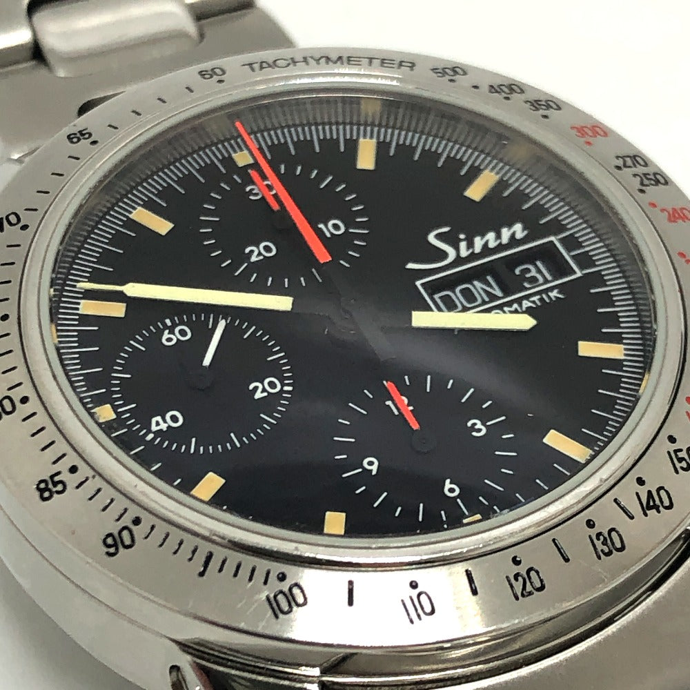 Sinn Watches Mechanical Automatic 303 Stainless Steel Silver autobahn black dial mens Used Authentic