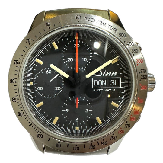 Sinn Watches Mechanical Automatic 303 Stainless Steel Silver autobahn black dial mens Used Authentic