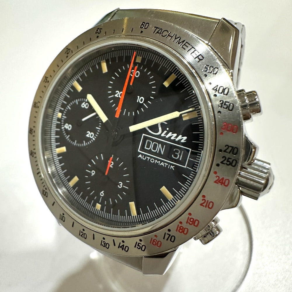 Sinn Watches Mechanical Automatic 303 Stainless Steel Silver autobahn black dial mens Used Authentic