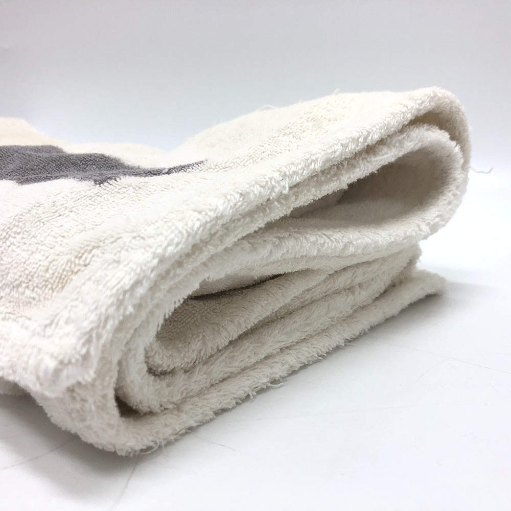 CHANEL towel cotton white Sports line CC COCO Mark logo Women Used Authentic