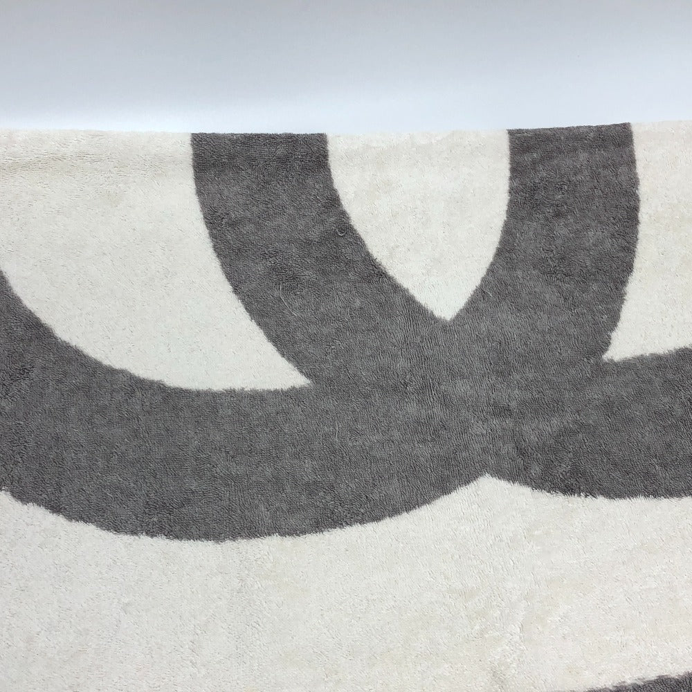 CHANEL towel cotton white Sports line CC COCO Mark logo Women Used Authentic